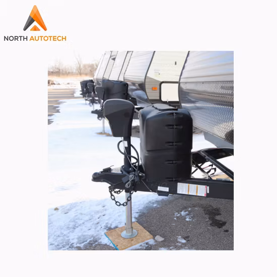 Elektrischer Wagenheber 3500lb 12V Schwarz für Anhänger, Wohnmobil, Wohnmobil